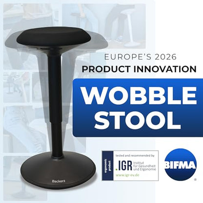Standing Desk Stool Chair, Height Adjustable Stool 16-24 inch for Office and Classroom, Swivel seat, Anti-Slip Bottom Ergonomic Wobble Stool with Rocking Motion, Black - color: Matte Black, size: 16-24 inch