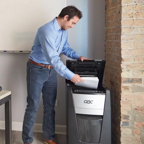 GBC 300M Paper Shredder, Auto Feed+, 300 Sheet Capacity, Micro-Cut, Office Shredding (WSM1757609) - size: 300 Sheets