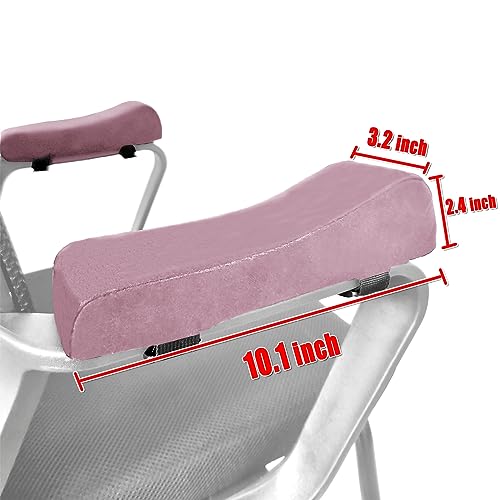 Office Chair Armrest Covers, Set of 2 Comfortable Armrest Elbow Pillow (2 Pink Armrest Pillow)