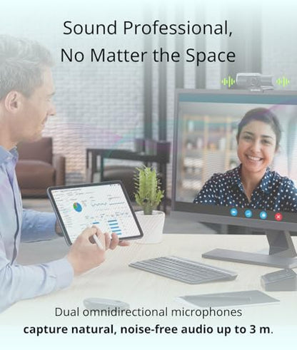 AVerMedia PW515 4K Ultra HD Business Webcam with Microphone for PC/Desktop/Laptop/Mac, with AI Auto Framing for Streaming, Meeting, Video Calls, Sony Sensor, Works with Teams, Zoom, Google Meet, OBS - style: PW515 - 4K30 autofocus