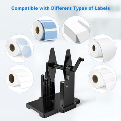 Label Holder for Rolls and Fan-Fold Labels，Compatible with Manual Recycling of Label Rolls(Large Holder) - color: Black Big Holder