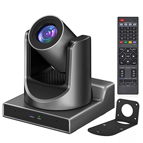 PTZ Camera 20X Optical Zoom with AI Tracking,HDMI,3G-SDI,USB3.0,POE,LAN,Simultaneous 3G-SDI and USB Video Output,NDI PTZ Camera for Church, Conferences, Teaching,vMix OBS etc - size: 20X-NDI-Black