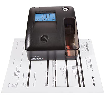 Pyramid Time Systems - 3600SSK1 Time Clock and Document Stamp - size: 5.8 x 6.8 Inch, style: Modern
