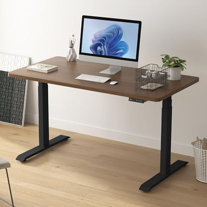 Fromann Dual Motor Electric Standing Desk Frame 3 Tier Legs Height Adjustable Handset with USB A+ C Ports Sit Stand up Desk Base for Home and Office (Black) - color: Black