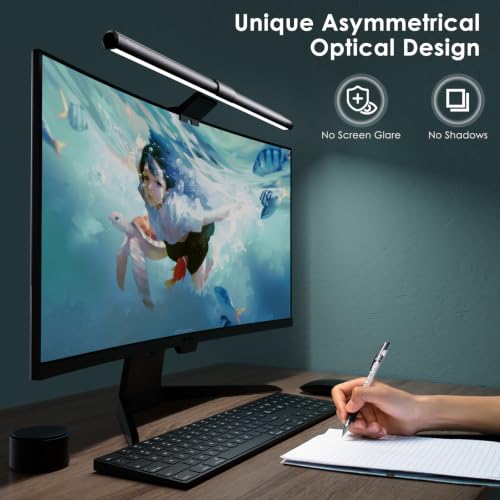 Quntis Monitor Light Bar with Remote Control, Fit for Curved/Flat Monitor, Eye-Care USB Computer Lamp Dimmable Screen Light Bar with Auto-Dimming, No Glare Home Office Gaming Desk Lamp - style: ScreenLinear PRO+