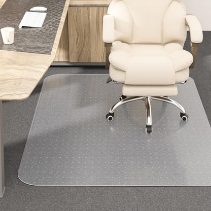 Office Chair Mat for Carpet, 53" X 45" Protects Carpet | Desk Chair Mat for Carpet Floors, Clear and Thick Carpet Chair Mats with Non-Slip Studded for Home and Office Low Pile Carpet - size: 53" X 45" Carpet