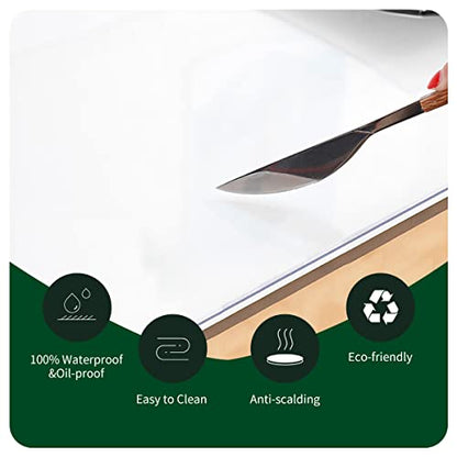 1.5mm Thick Clear PVC Table Protector Waterproof Clear Plastic Desk Protection Table Cover Cloth Table Pad Laptops Pad Computer Pad Dresser 13x20 Inch Rectangle Non-Slip Vinyl Desk Mat on Top of Desk - color: Clear1.5 Rectangle, size: 13" x 20"