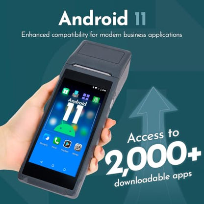Q2i Mobile POS Terminal, Android 11, 58mm Printer, 2GB RAM 16 ROM