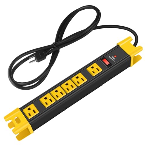 CCCEI Heavy Duty Surge Protector Power Strip. Black, 15ft, 1. - color: Black, size: 15ft