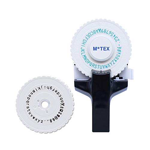 Motex Embossing Label Maker, Labeling Tool, Old School Label Maker, for Manual Label Embossing- E-101 (2 Wheels, Black) - color: Black, style: 2 Wheels