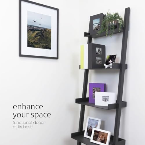 kieragrace Providence Hadfield Leaning Shelf - Matte Paint Black, 18" by 66" - color: Black