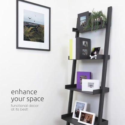 kieragrace Providence Hadfield Leaning Shelf - Matte Paint Black, 18" by 66" - color: Black