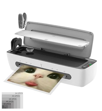 9 Inch A4 Thermal Laminator 6-in-1 Laminating Machine 3-6 mil (9" sl688) | 1min Warm-up 450mm/min Full set of accessories - size: 9" sl688