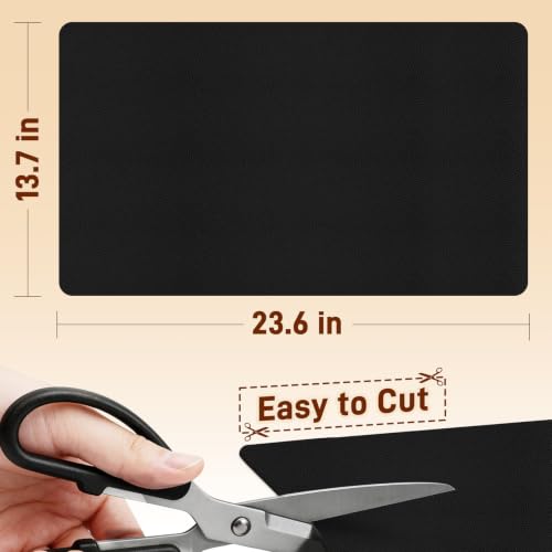 PU Leather Desk Protector/Nightstand Mat, 23.6X13.7 in Black - color: Black, size: 23.6" x 13.7"