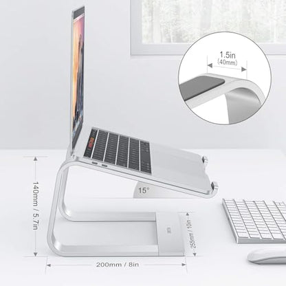 OMOTON Laptop Stand, Detachable Mount for MacBook Air/Pro Dell HP Silver - color: Silver
