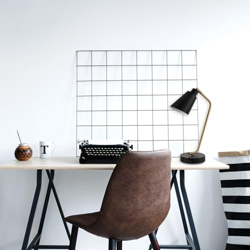 Globe Electric 52095 Belmont 17" Desk Lamp, Matte Black, Antique Brass Accents, Fast Charging USB Port, Rocker On/Off Switch - color: Belmont Matte Black