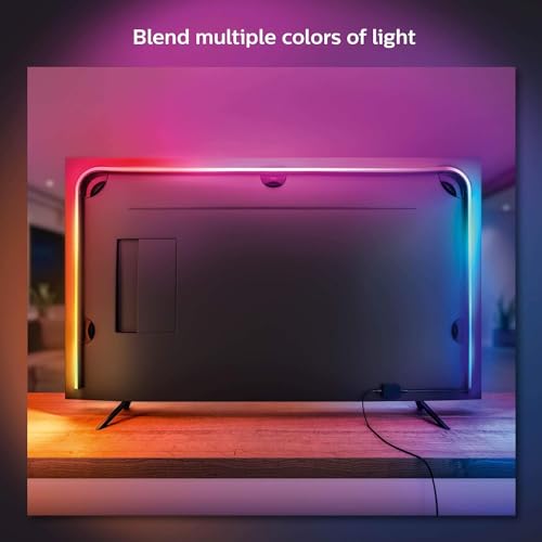 Philips Hue 75" Smart Light Strip - White and Color Ambiance LED Color-Changing TV Backlight - Sync with Television, Music, Gaming - Requires Bridge and Sync Box - size: 75-Inch