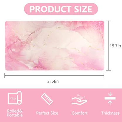 PU Leather Makeup Mat for Vaniaty Top Vanity Protector - color: Marble