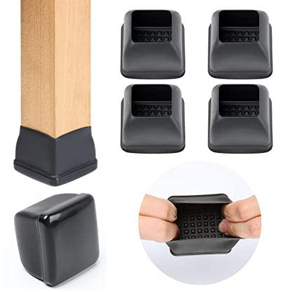 Ezprotekt Chair Leg Sliders for Carpet, 24Pcs Chair Glides for Carpet - size: XL-Black