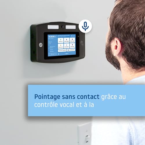 Touch-Free Voice Control and Facial Recognition Time Clock with Temperature Reader (DR2500)