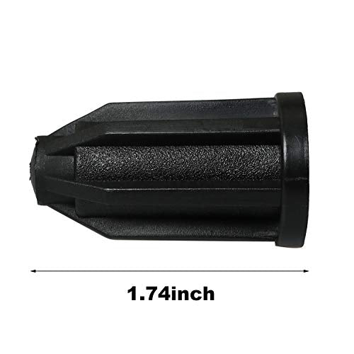 heyous 8PCS Plastic Caster Socket Sleeve Round Inserts, for 1" Socket, 7/16" Caster, Black OD 25mm, Hole Dia 11mm