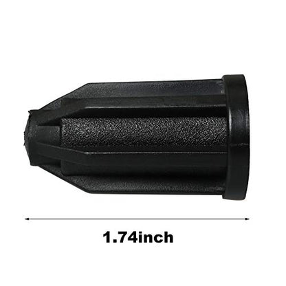 heyous 8PCS Plastic Caster Socket Sleeve Round Inserts, for 1" Socket, 7/16" Caster, Black OD 25mm, Hole Dia 11mm