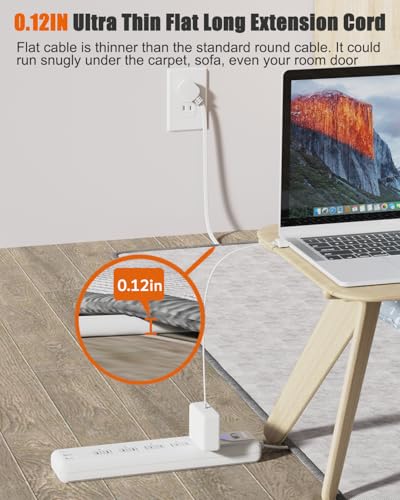 2 Prong Power Strip, WRXDMC 2 Prong to 3 Prong Outlet Adapter with 5ft Cord | Polarized Plug, 1680J Two Prong Surge Protector, 5 AC Outlets & 3 USB, Wall Mountable, Ideal for Non-Grounded Outlets - size: 5 Ft