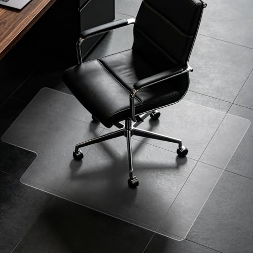 Clear Chair Mat for Hard Floor, 36" x 48" Heavy Duty Desk Mat, Convex | Durable Thick PVC, Anti-slip Grip Backing, Smooth Rolling Surface, Scratch-resistant Surface - size: 36" x 48" Convex (for hard floors)