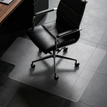 Clear Chair Mat for Hard Floor, 36" x 48" Heavy Duty Desk Mat, Convex | Durable Thick PVC, Anti-slip Grip Backing, Smooth Rolling Surface, Scratch-resistant Surface - size: 36" x 48" Convex (for hard floors)