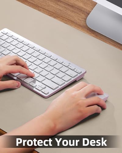 PULeather Non-Slip Desk Mat, Large Mouse Pad & Laptop Desk Pad - Waterproof Writing Pad for Office & Home (Beige, 35.4" x 17") - color: Beige, size: 35.4" x 17"
