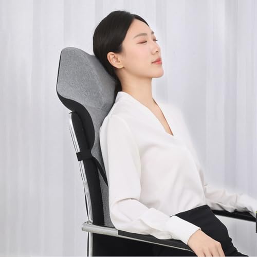 Office Chair Headrest, Adjustable Neck Support Pillow with Removable Washable Cover - Head Rest Attachment for Office Chairs and Wheelchairs, Neck Pillow for Desk Chair Napping (Blue) - color: Blue