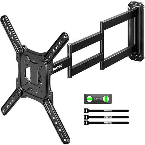 monTEK 37 Inch Long Arm TV Wall Mount for 23-65 Inch TVs | Long Extension TV Mount, Swivel&Tilt&Leveling, Full Motion Wall Mount TV Bracket, Max VESA 400 x 400mm, Up to 77 lbs - size: 23"-65" TV / 37" Long Arm