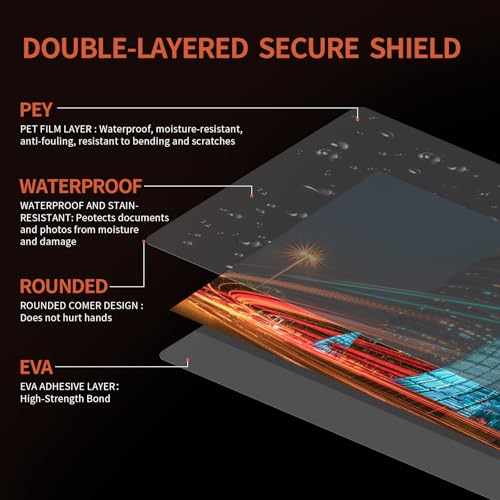 Lamtetur 5Mil 100P Anti-Static Thermal Laminating Pouch 9x11.5 Letter Size | Hold 8.5 x 11,Hot Laminate Films,Clear Lamination Laminator Papers for certificates, signs,artwork, bank card, ID card - style: Anti-static 5Mil-100Sheets