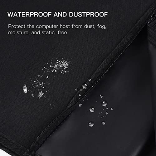 Computer CPU Dust Cover, Waterproof Desktop PC Mid-Tower Computer Host Dustproof Cover Full Case Protector with Zipper, Anti-Static CPU Tower PC Dust Covers (8.5W x 18.5H x 19.7D)