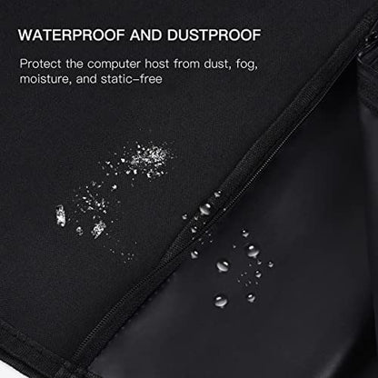 Computer CPU Dust Cover, Waterproof Desktop PC Mid-Tower Computer Host Dustproof Cover Full Case Protector with Zipper, Anti-Static CPU Tower PC Dust Covers (8.5W x 18.5H x 19.7D)