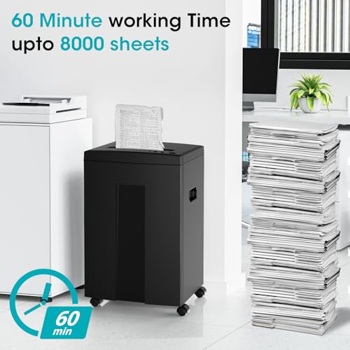 WOLVERINE SD9113 P4 Cross Cut Paper Shredder, Quiet,18 Sheet, 60 Min, Black - color: Black