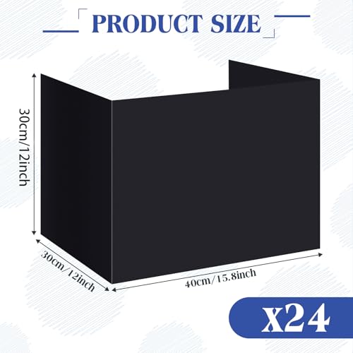 24 Pcs Privacy Folders for Students Testing, Stylish, Black - color: Black, style: Stylish