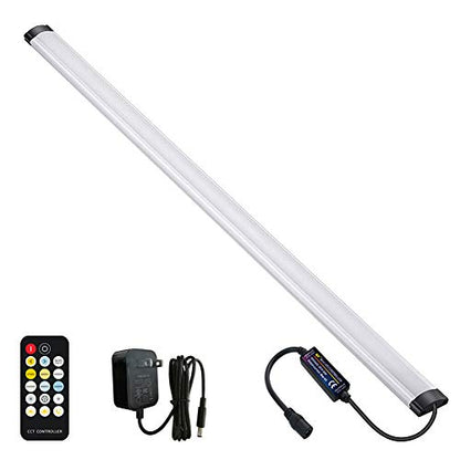 Dimmable Under Cabinet Lighting, Color Temperature Changing LED Light Bar, Daylight to Warm White Lights, Remote Control Lamp for Desk, Counter, Closet, Room, Shelf (24 Inch) - size: 24 Inch