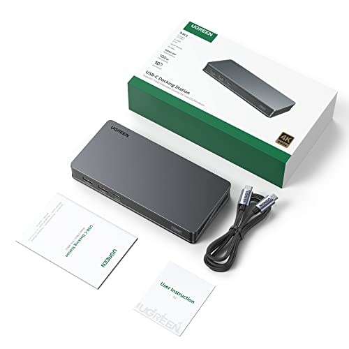 UGREEN USB C DisplayLink Docking Station, Dual 4K@60Hz, Driver Required