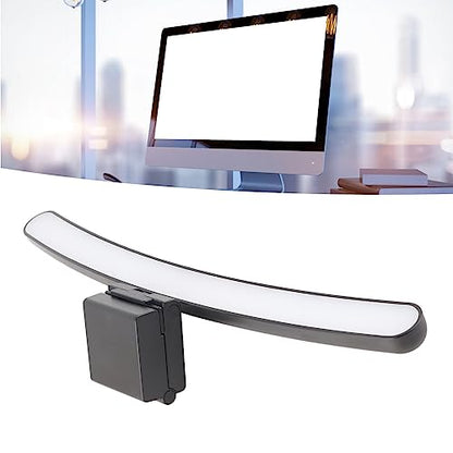 Computer Monitor Lamp MK520, Wireless USB - C Monitor Light Bar with Asymmetric Optical Design, 7 Color RGB Backlight & Touch Dimming for Curved 15-22 Inch Screens