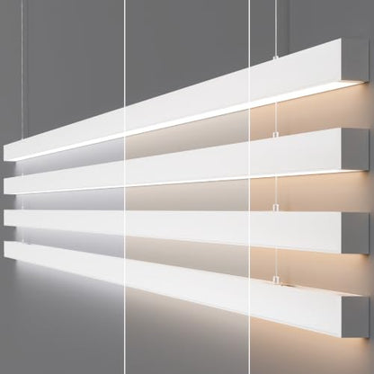 JTT 8FT LED Linear Light White, 100/80/60W 8' Linkable Office Light 4Pack - color: White 4 Pack（8FT）