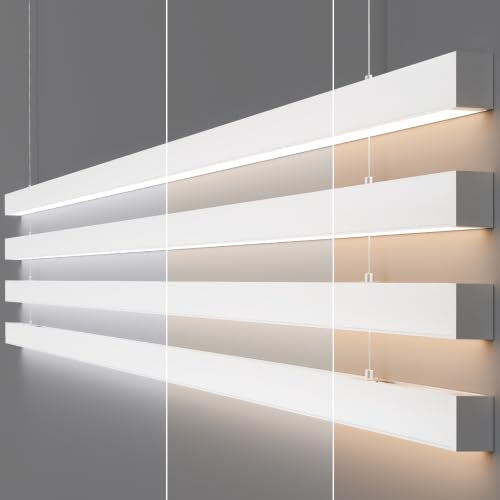 JTT 8FT LED Linear Light White, 100/80/60W 8' Linkable Office Light 4Pack - color: White 4 Pack（8FT）