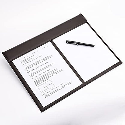 KINGFOM 18''x14'' Large Rectangle A3 Desk Writing & Drawing Desk Pad &Board Table Protector Mat with Paper Clip on Top Brown - color: Brown-a189