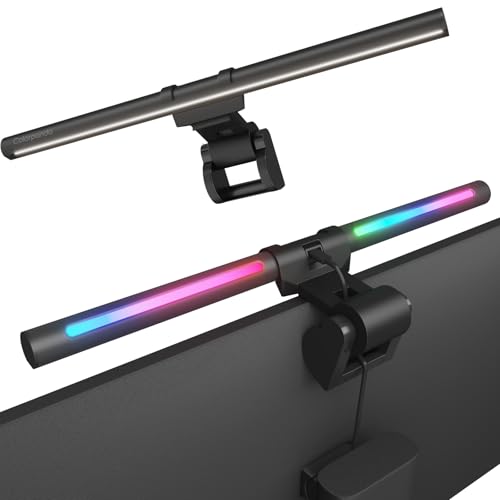 Monitor Light Bar, USB Reading LED Task Lamp with Touch Control, No Screen Glare Dimmable Desk Lamp Computer Monitor Light Bar for Home Office Gaming,Work with Alexa and Google Assistant - style: RGB Backlight