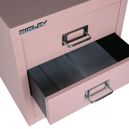Bisley 3-Drawer Steel MultiDrawer Cabinet - Palest Pink - color: Palest Pink, size: 3 Drawer