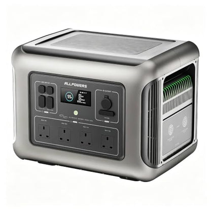 ALLPOWERS R2500 V2 Portable Power Station, 1920Wh, 2500W LiFePO4 Battery | 1000W MPPT Solar Input, <15ms UPS, 1 Hr Full Charge, 100W USB-C Output Solar Generator for Home Backup RV Emergency Camping - color: R2500(1920wh)