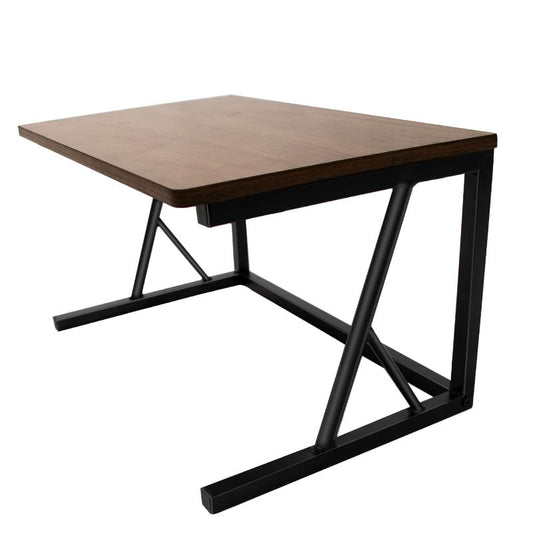 Printer Stand for Desk with Storage, Desktop Printer Stand Shelf Organizer, Fixed 2-Tier Heavy Duty Wood & Metal Desk Printer Stand, Small Printer Table for Home Office Kitchen, 100 lb Capacity