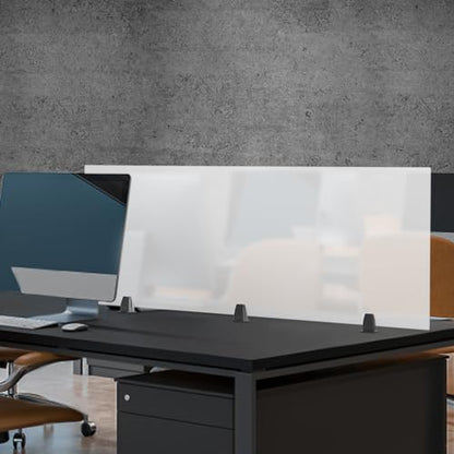Desk Divider for Students,Modern Frosted Acrylic Clamp-on Desk Partition Desk Privacy Panels,Acrylic Cubicle Desk Dividers,Office Partitions (60x22x2in) - size: 60x22x2in