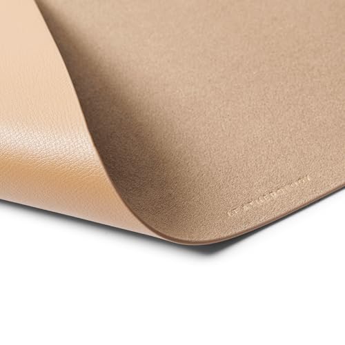 Leatherology Modern Mouse Pad - Full Grain Leather - 8" H x 9" W - Tan - color: Premium Tan