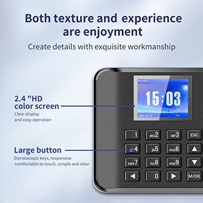 Dioche Biometric Time Recorder, Intelligent Biometric Fingerprint Password Attendance Time Clock Employee Checking in Recorder (03)